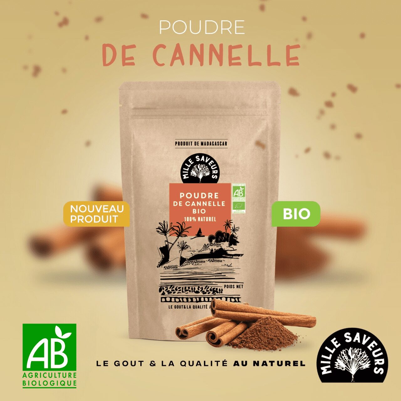 Poudre de cannelle BIO - 50g
