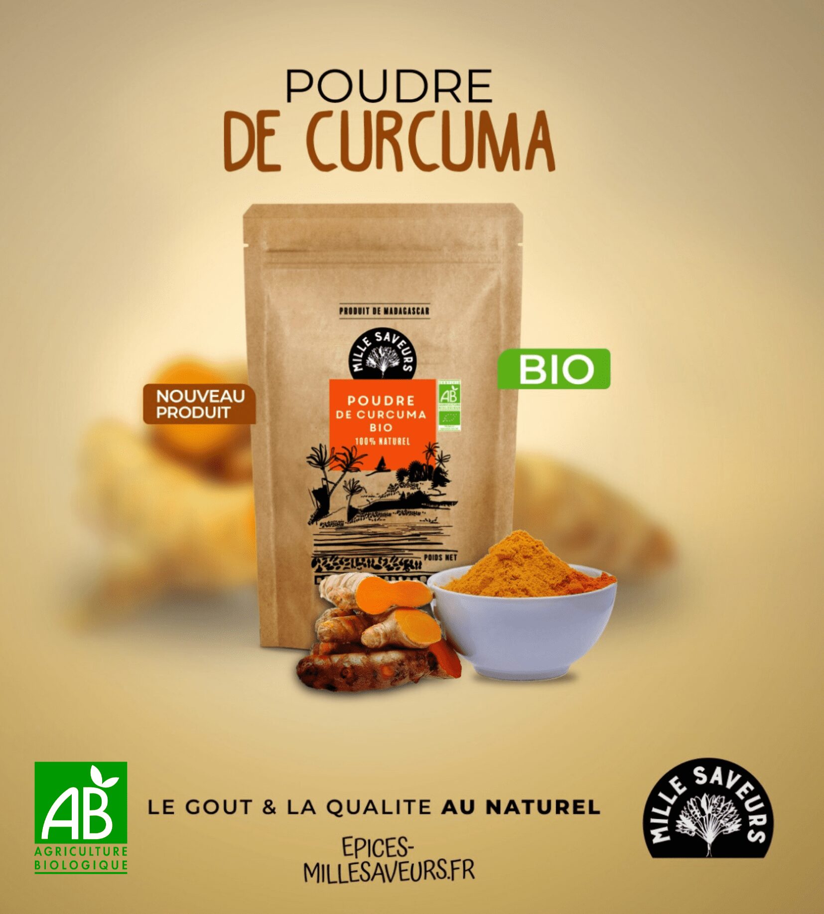Poudre de Curcuma BIO - 50g