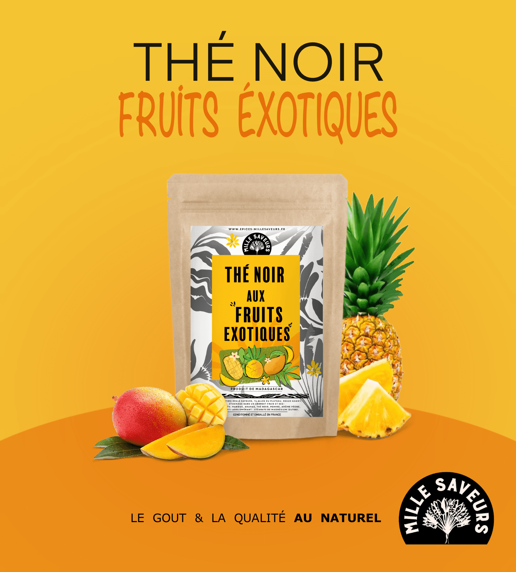 Thé Noir aux Fruits Exotiques de Madagascar